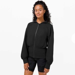 3/$100 Lululemon Hugged Waist Cotton Zip Hoodie Black size 6